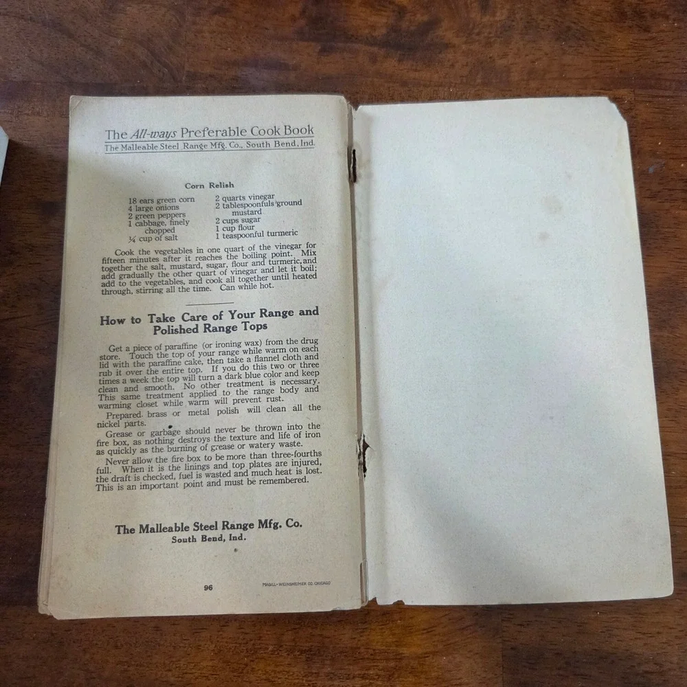 The All ways Preferable Cook Book South Bend‎ Malleable Steel Range 1960s